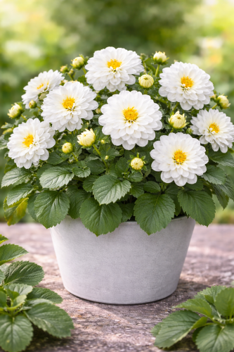 Dalia Hybrida Midalio White BIAŁA