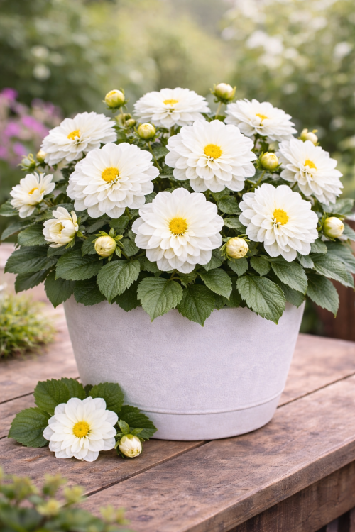 Dalia Hybrida Midalio White BIAŁA