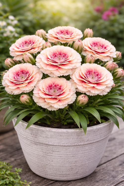 Goździk Dianthus Strawberry Cream