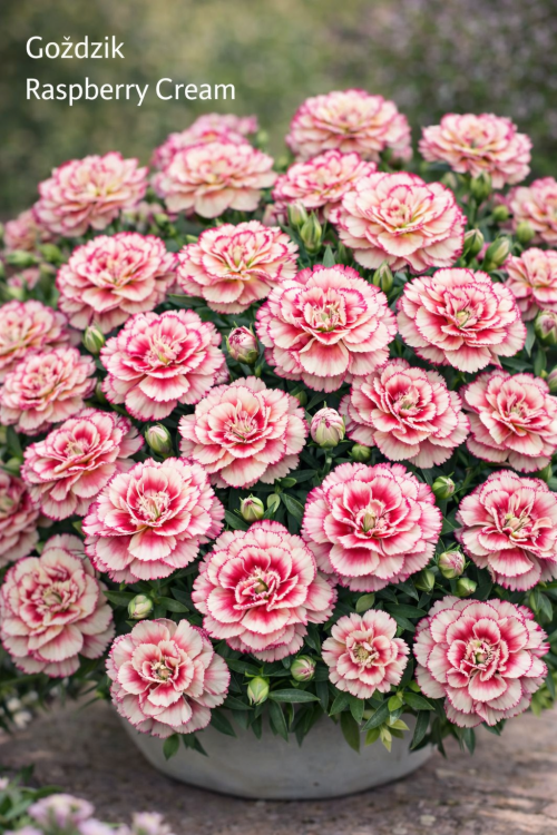 Goździk Dianthus Raspberry Cream