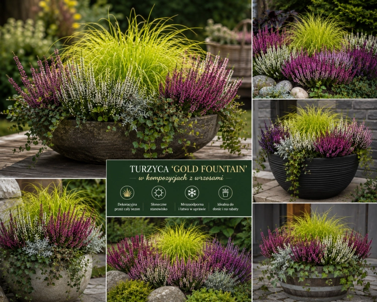 trawa Turzyca 'Gold Fountain'